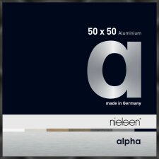 Cadre photo Nielsen aluminium Alpha 50x50 cm anodisé noir brillant