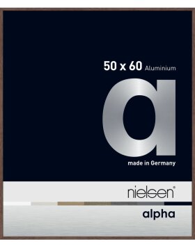 Nielsen Aluminium Bilderrahmen Alpha 50x60 cm wengé hell