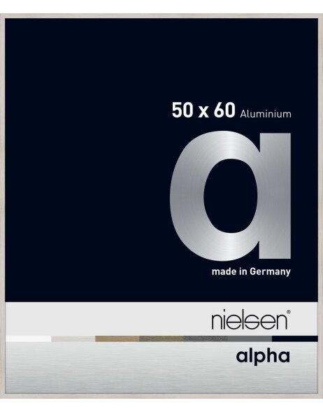 Cadre photo Nielsen aluminium Alpha 50x60 cm ch&ecirc;ne blanc