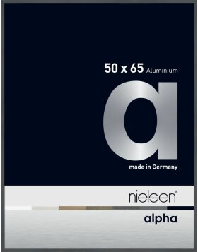 Marco de aluminio Nielsen Alpha 50x65 cm gris oscuro brillante