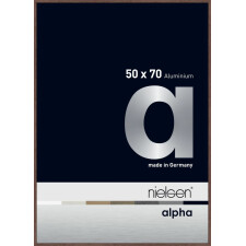 Nielsen Aluminium Bilderrahmen Alpha 50x70 cm wengé hell