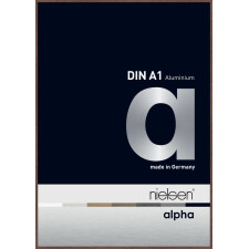 Nielsen Aluminium Picture Frame Alpha 59,4x84,1 cm wengé bright