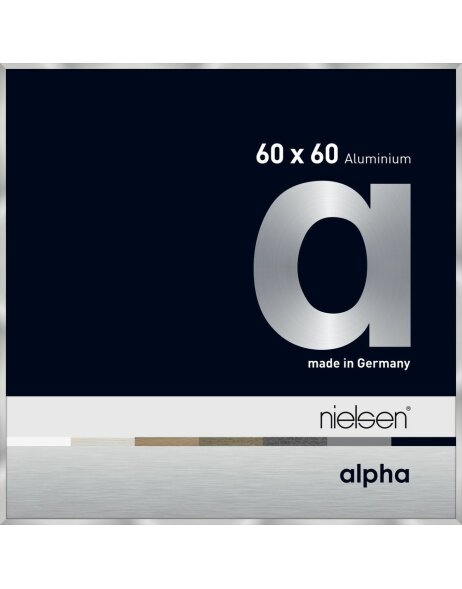 Cadre photo aluminium Nielsen Alpha 60x60 cm argent&eacute;