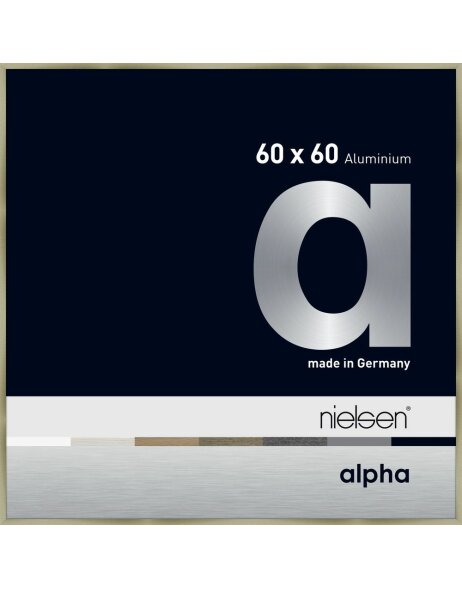 Nielsen Aluminium Bilderrahmen Alpha 60x60 cm brushed edelstahl