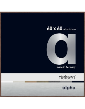 Nielsen Aluminium Bilderrahmen Alpha 60x60 cm wengé hell