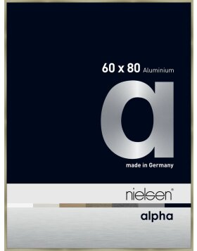 Cornice Nielsen in alluminio Alpha 60x80 cm in acciaio inox spazzolato
