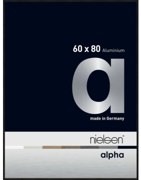 Nielsen Aluminium Bilderrahmen Alpha 60x80 cm eloxal schwarz matt