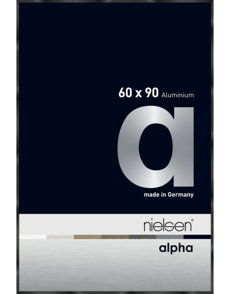 Cadre photo aluminium Nielsen Alpha 60x90 cm anodis&eacute; noir brillant