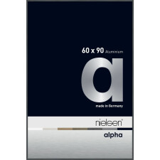 Nielsen Aluminium Bilderrahmen Alpha 60x90 cm dunkelgrau glanz
