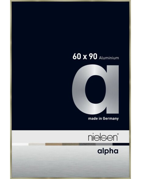 Cadre photo Nielsen aluminium Alpha 60x90 cm inox bross&eacute;