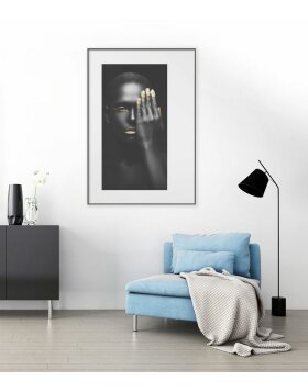 Cornice Nielsen in alluminio Alpha 60x90 cm luce wengé