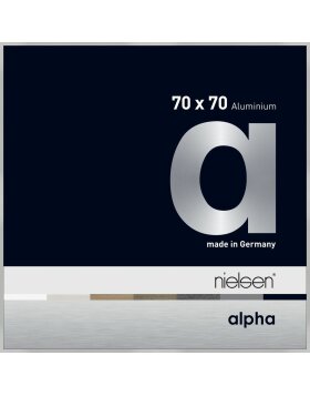 Cadre photo aluminium Nielsen Alpha 70x70 cm argent mat
