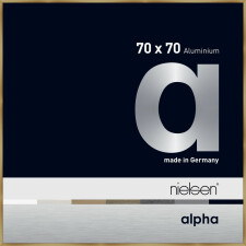 Nielsen Aluminium Bilderrahmen Alpha 70x70 cm brushed amber