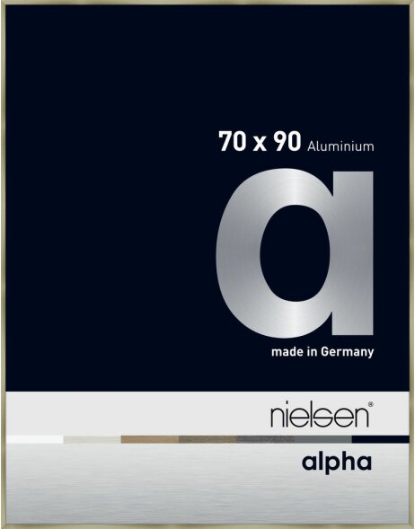 Cornice Nielsen in alluminio Alpha 70x90 cm in acciaio inox spazzolato