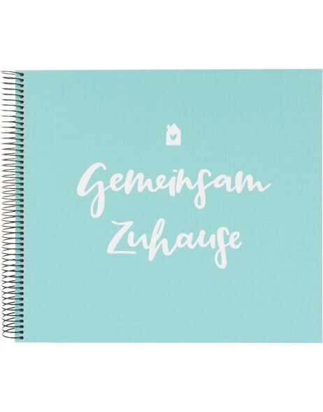 Goldbuch Album &agrave; spirales Ensemble &agrave; la maison aqua 35x30 cm 40 pages blanches