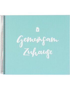 Goldbuch Spiralalbum Gemeinsam Zuhause aqua 35x30 cm 40 weiße Seiten
