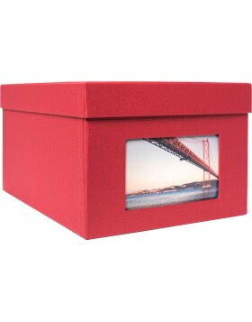 HNFD XL Fotobox Kandra 700 Fotos 15x20 cm rosso