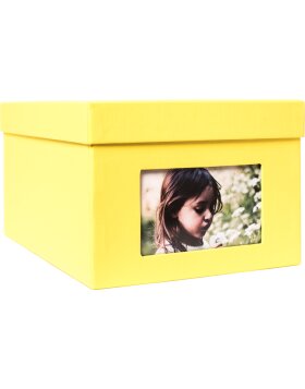 HNFD XL Boîte à photos Kandra 700 photos 15x20 cm jaune soluble