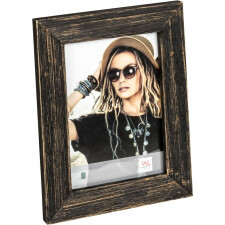 Lou wooden photo frame 13x18 cm black