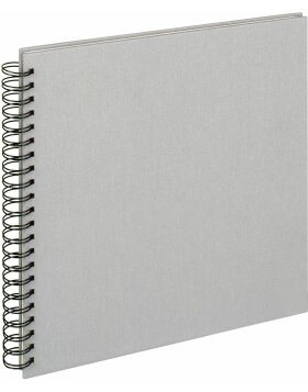 Album spirale Walther Cloth gris 30x30 cm 50 pages blanches