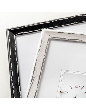 Metropolis wooden frame 10x15 cm white-silver