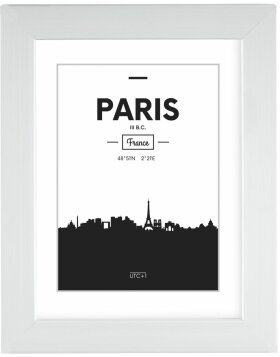 Plastic frame Paris 10x15 cm white
