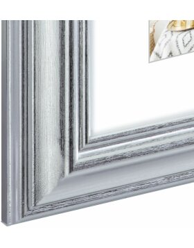 Lobby plastic frame 10x15 cm silver