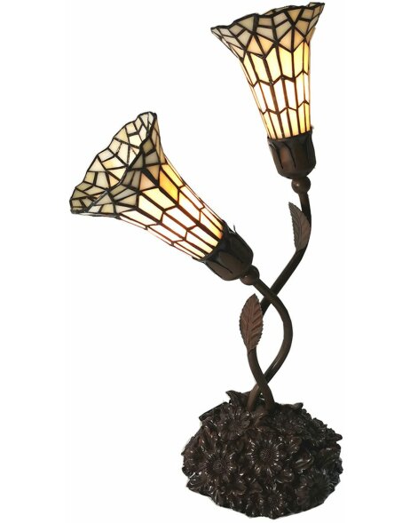 Lampa stołowa Tiffany 34x25x58 cm E14-max 2x25W LumiLamp 5LL-6063