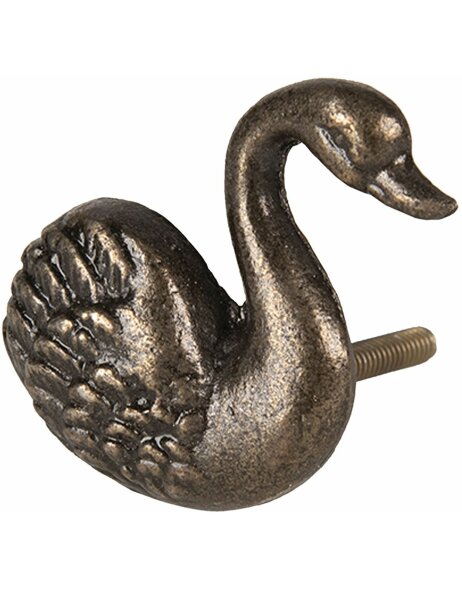 Doorknob swan 6x6 cm Clayre &amp; Eef 64523