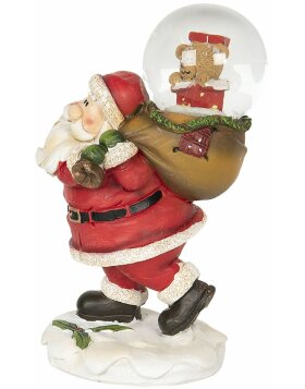 Weihnachtsmann mit Schneekugel 9x6x14 cm Clayre & Eef 64550