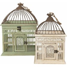 Set de cages à oiseaux (2 pièces) 35x29x48-26x19x40 cm Clayre & Eef 6H1843