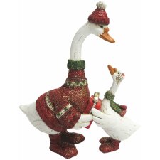 Decoration ducks with a present 15x6x18 cm Clayre & Eef 6PR2749