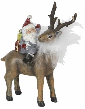 Babbo Natale con cervo 12x5x13 cm Clayre & Eef 6PR2962