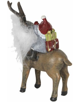 Babbo Natale con cervo 12x5x13 cm Clayre & Eef 6PR2962