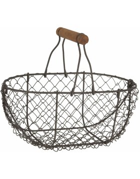Iron basket 24x16x11-23 cm Clayre & Eef 6Y3756