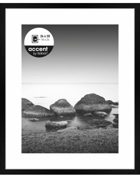 Accent houten fotolijst Aura 24x30 cm zwart