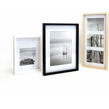 Accent wood picture frame Aura 24x30 cm black