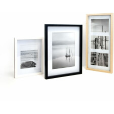 Accent wood picture frame Aura 40x50 cm black
