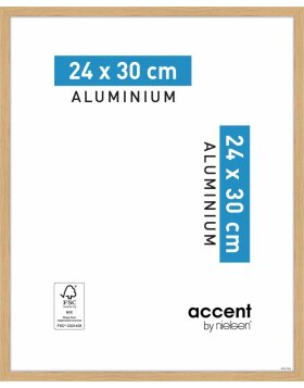 Marco de aluminio Duo 24x30 cm roble