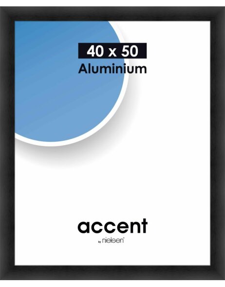 Accent Aluminiumrahmen Largo 40x50 cm struktur schwarz matt