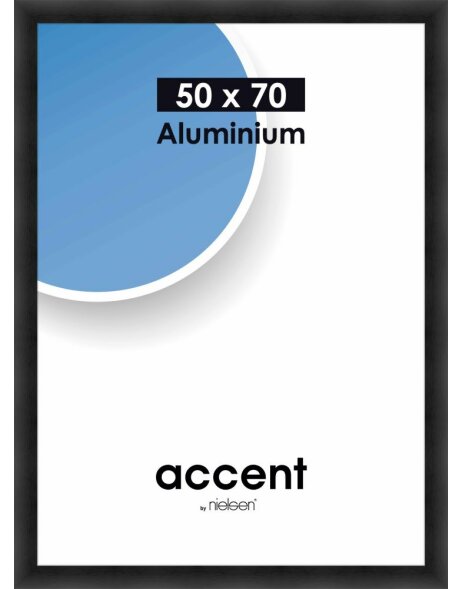 Accent Rama aluminiowa Largo 50x70 cm struktura czarny mat