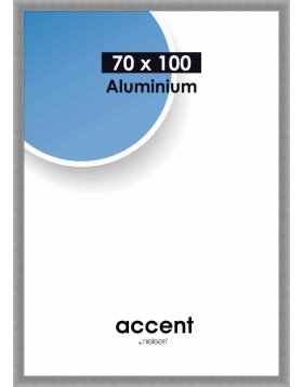 Accent aluminium frame Largo 70x100 cm structure silver matt