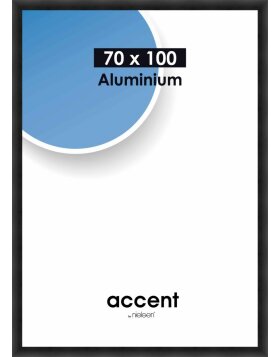 Accent aluminium frame Largo 70x100 cm structure black matt