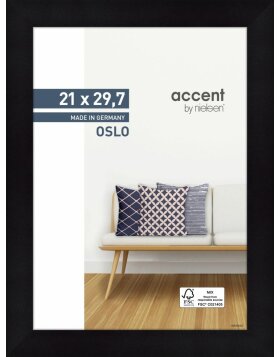 Accent wooden frame Oslo 21x30 cm black