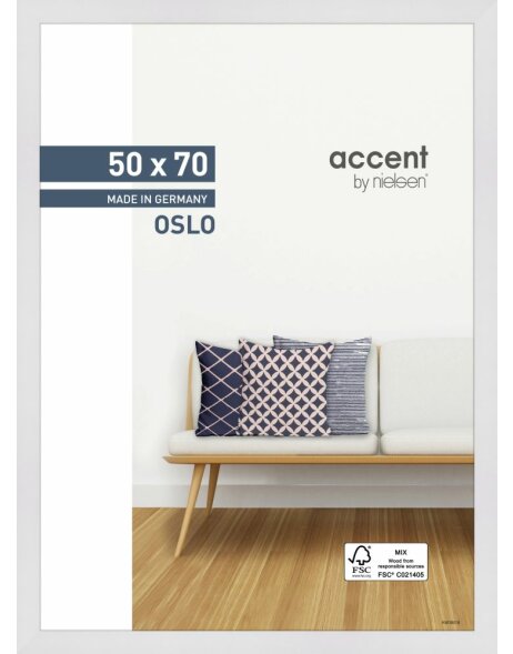 Nielsen Accent Holzrahmen Oslo 50x70 cm wei&szlig;