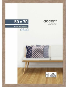 Accent wooden frame Oslo 50x70 cm oak