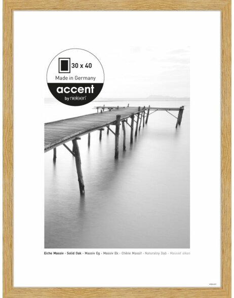 Accent Solid Wood Frame Scandic 30x40 cm Oak