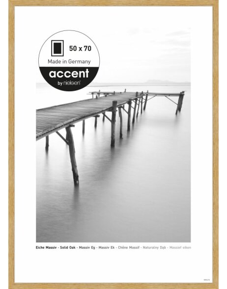Nielsen Accent Massiv-Holzrahmen Scandic 50x70 cm eiche