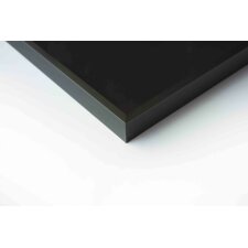 Cornice in alluminio Alpha Magnet 21x30 cm anodizzato nero opaco - vetro acrilico