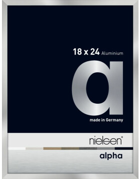 Nielsen Aluminium Bilderrahmen Alpha TCSC 18x24 cm silber
